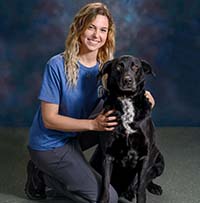 Taylor Bookman Taylor Bookman with a black dog