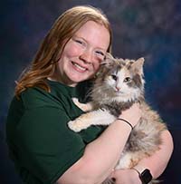 Olivia Neal Olivia Neal with a long haird cat