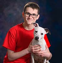 Coen Schoonover Coen Schoonover with a white dog
