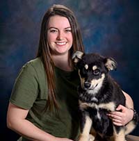 Kayla Steerman Kayla Steerman with a black puppy